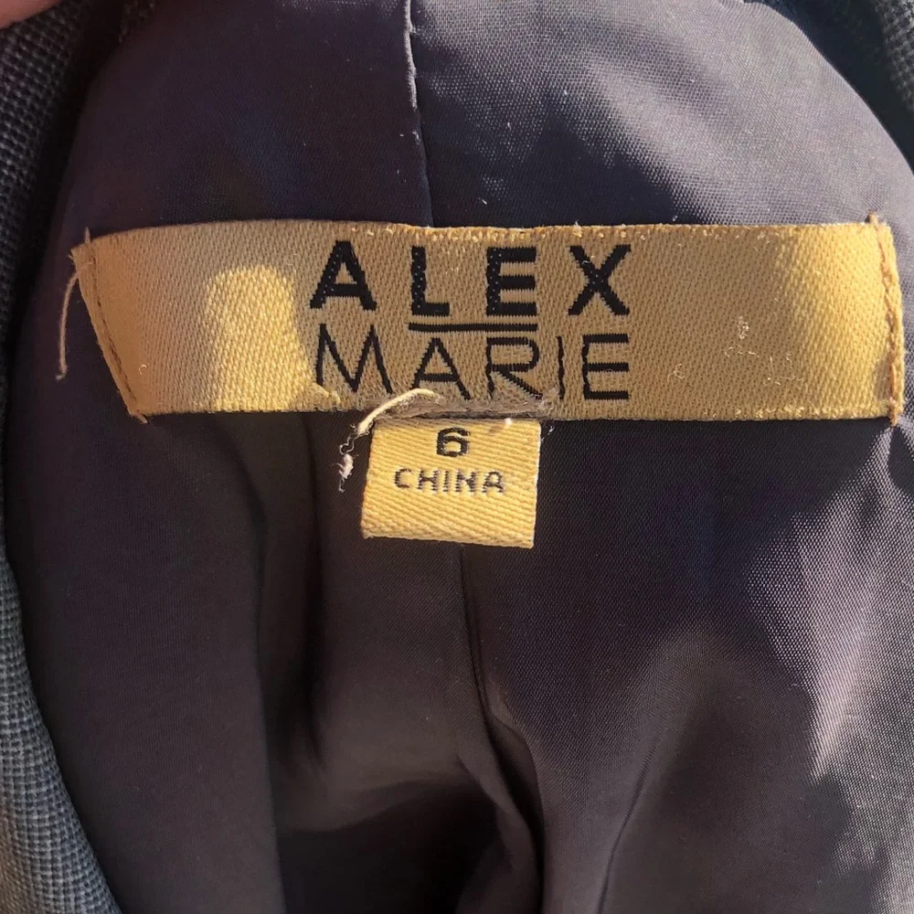 Alex Maria Pale Gray Career Blazer size 6 - Picture 7 of 10